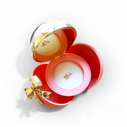 Round Eternal Rose Jewelry Gift Box w/ Heart Promise Ring