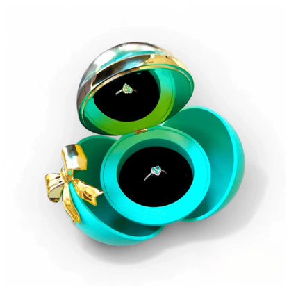 Round Eternal Rose Jewelry Gift Box w/ Heart Promise Ring