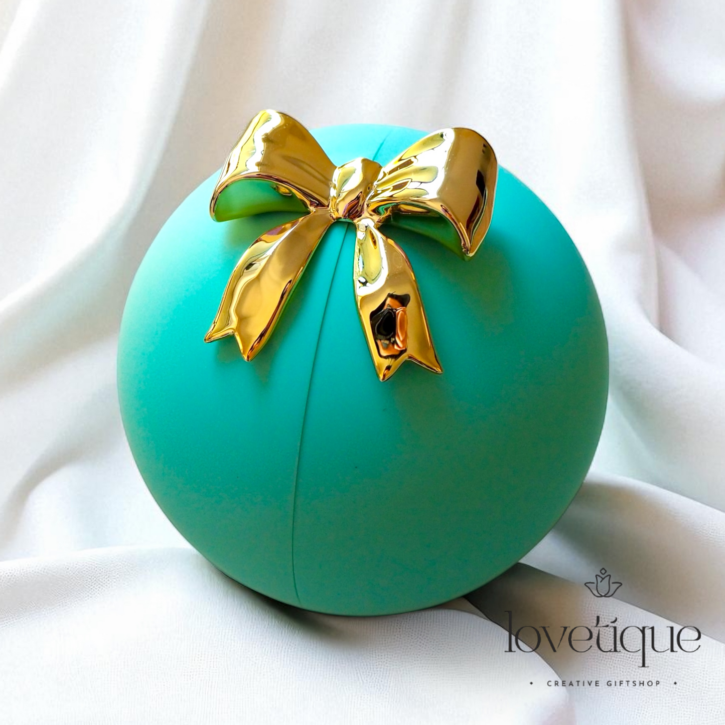 Round Blue Eternal Rose Jewelry Gift Box w/ Necklace