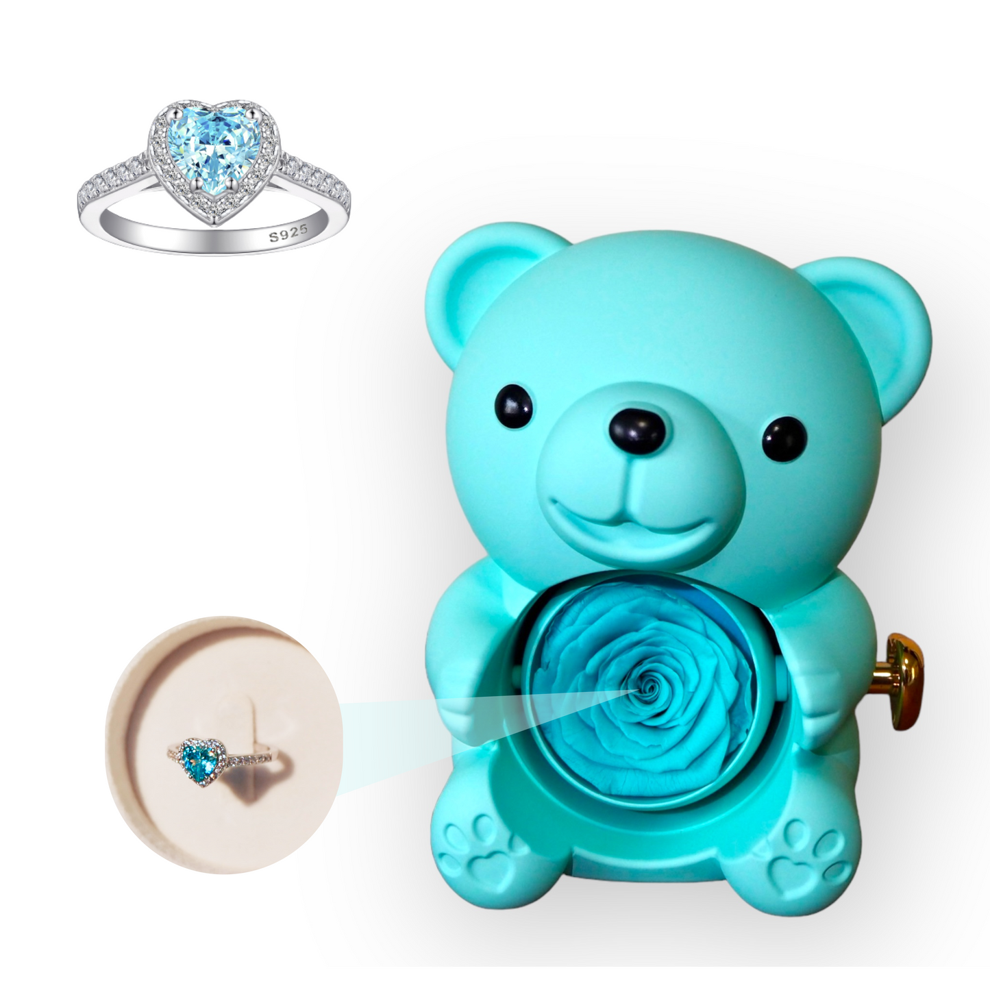 Eternal Rose Bear W/ Promise Ring