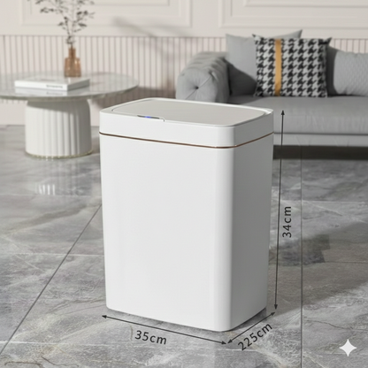 Smart Bathroom Trash Can - Automatic Bagging Electronic Touchless Sensor Garbage Bin 15L