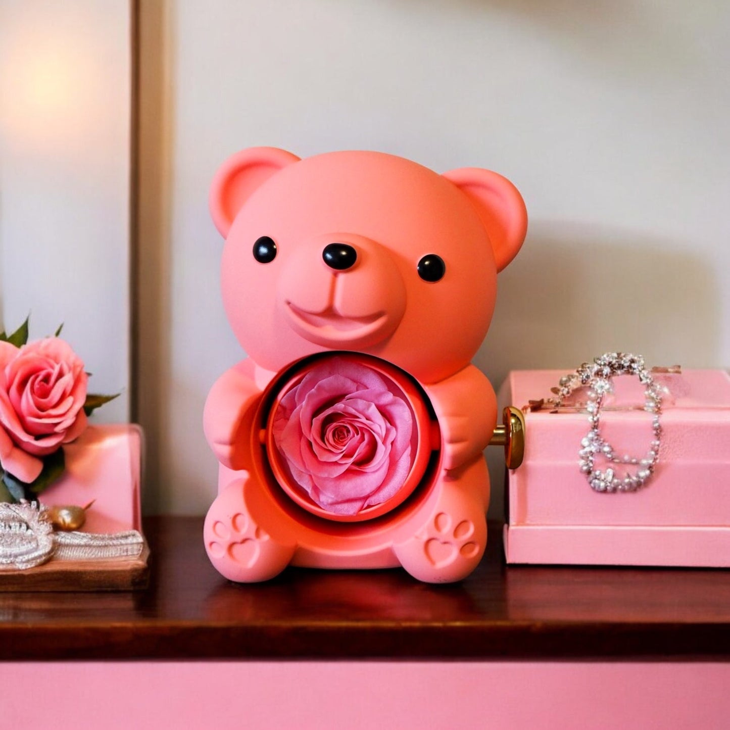 Eternal Rose Bear W/ Promise Ring
