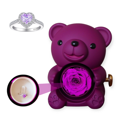 Eternal Rose Bear W/ Promise Ring