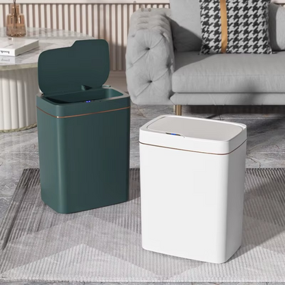 Smart Bathroom Trash Can - Automatic Bagging Electronic Touchless Sensor Garbage Bin 15L