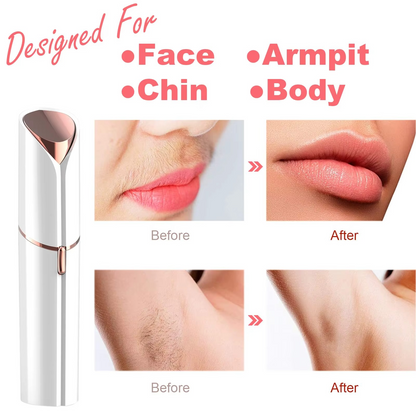 Finishing Touch Hair Remover Electric Razor for Women with LED Light - Painless Portable Lipstick Hair Removal