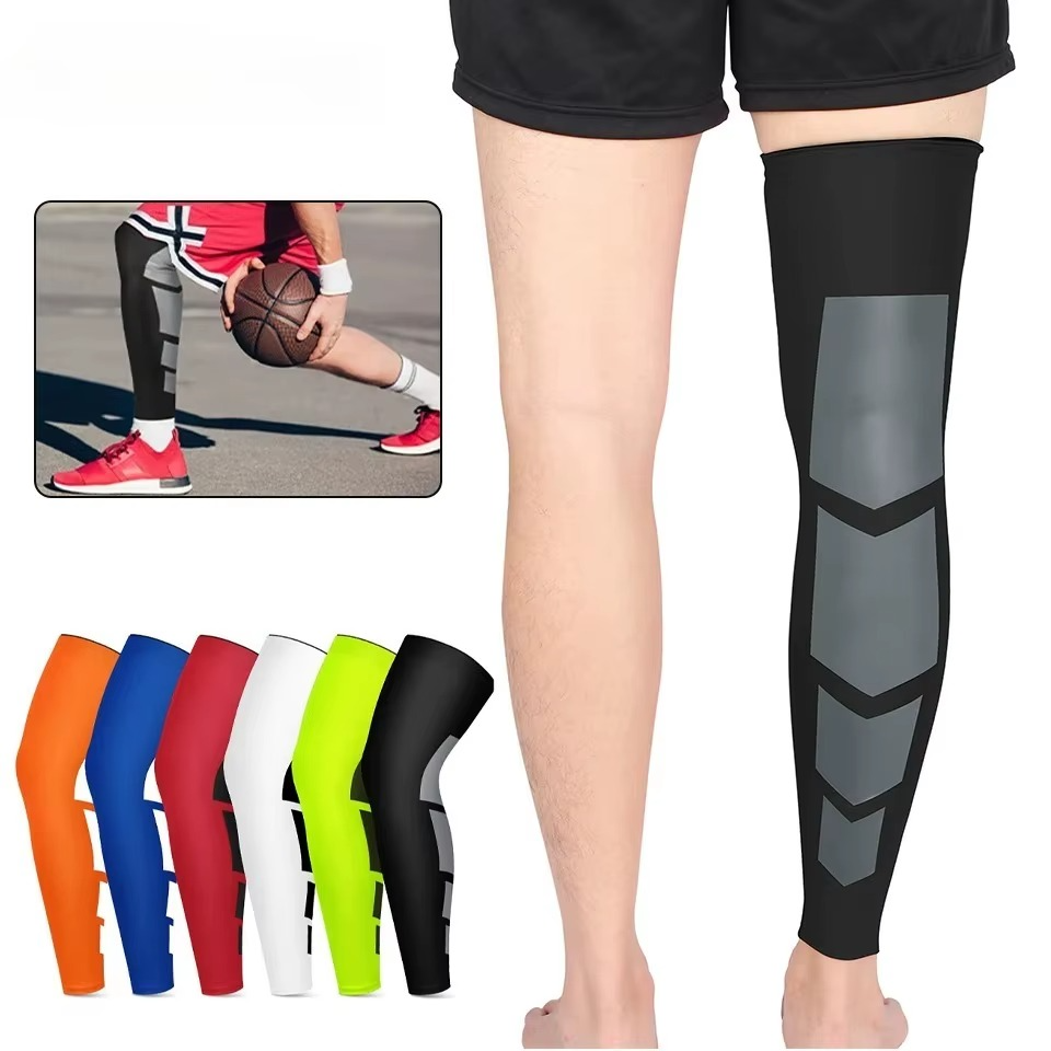 Leg Compression Sleeves - Lengthened Elastic Knee Support for Basketball, Football & Sports