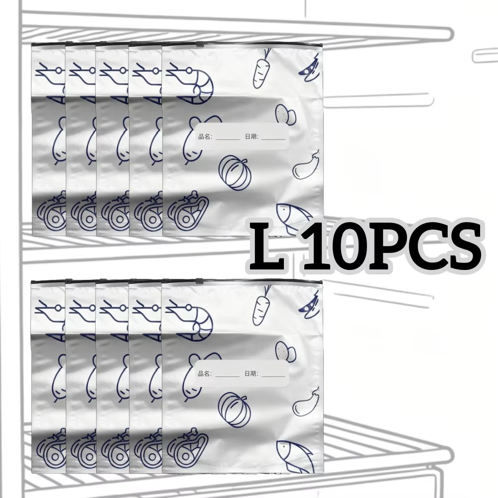 10/60pcs Aluminum Foil Storage Bags Freezer Sealed Organizers Food Packaging Reusable Pantry Odor-Proof Bag Kitchen Essential