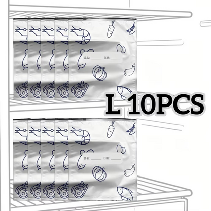 10/60pcs Aluminum Foil Storage Bags Freezer Sealed Organizers Food Packaging Reusable Pantry Odor-Proof Bag Kitchen Essential