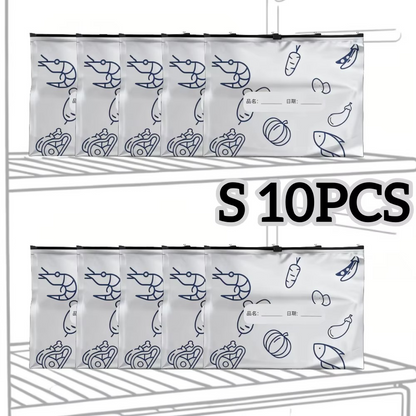 10/60pcs Aluminum Foil Storage Bags Freezer Sealed Organizers Food Packaging Reusable Pantry Odor-Proof Bag Kitchen Essential