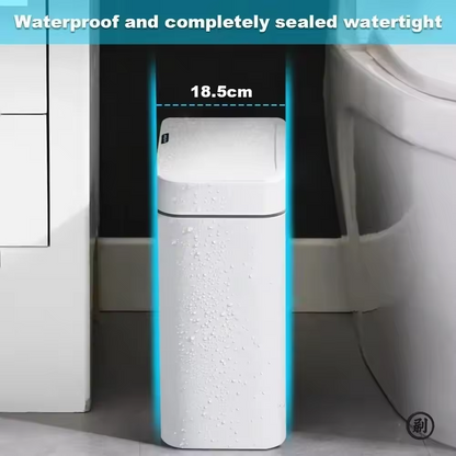 Smart Bathroom Trash Can - Automatic Bagging Electronic Touchless Sensor Garbage Bin 15L