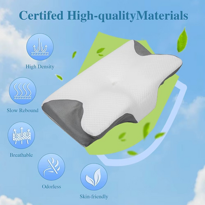 Butterfly Sleep Memory Neck Pillow Slow Rebound Comfortable Memory Foam Sleep Pillow Cervical Orthopedic Neck Massage Bed Pillow