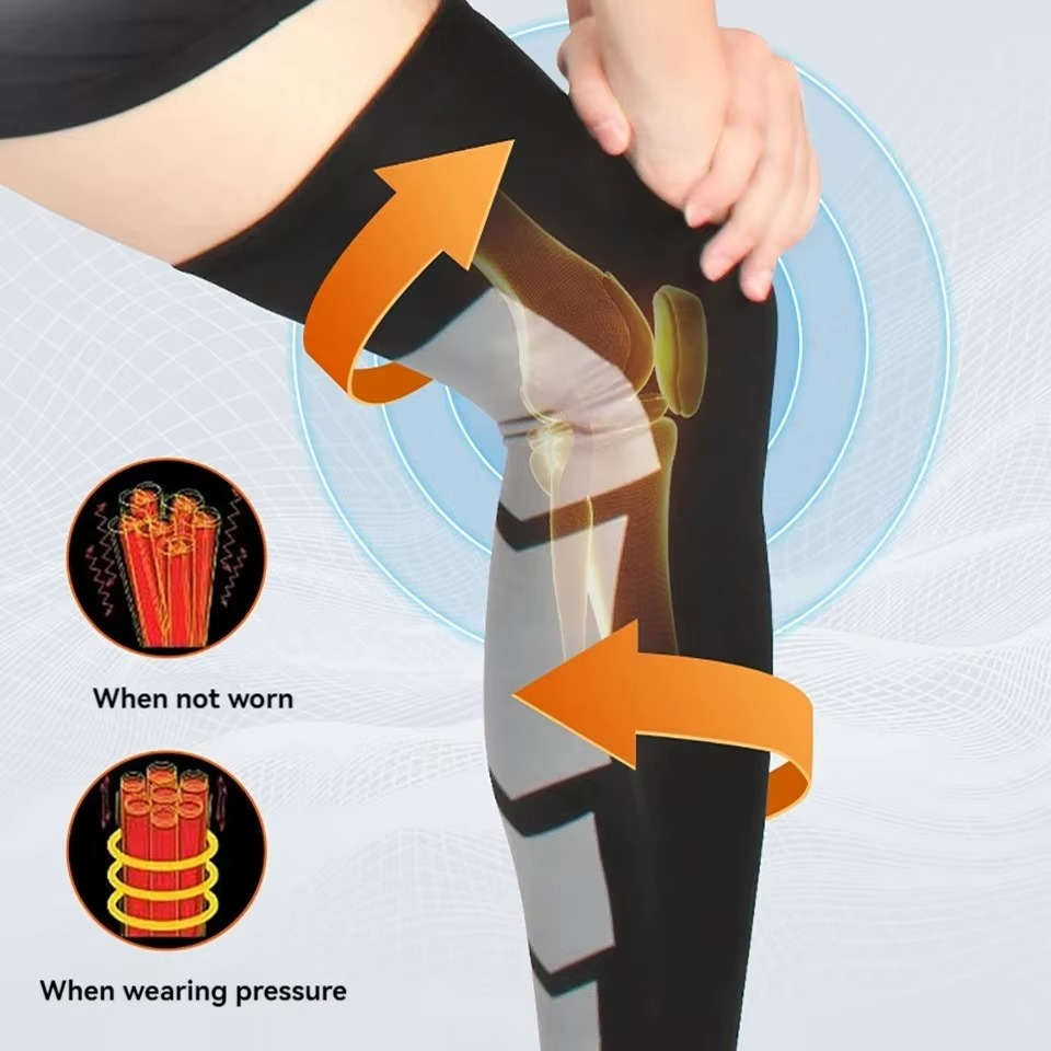 Leg Compression Sleeves - Lengthened Elastic Knee Support for Basketball, Football & Sports
