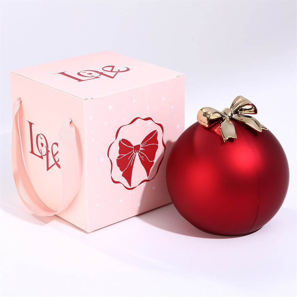 Round Eternal Rose Jewelry Gift Box w/ Heart Promise Ring